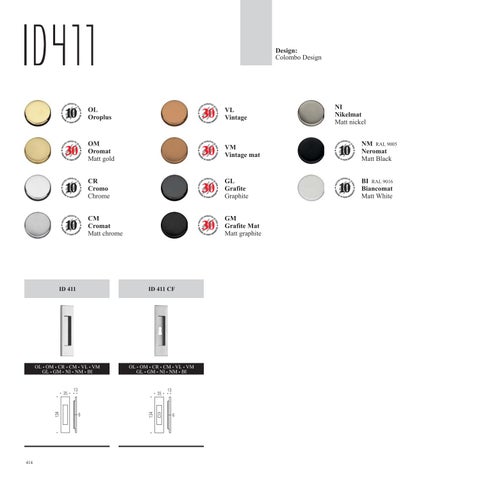 Colombo Design S.p.A. Handles 家具目录 2021: Flush handles | Maniglie ad incasso 第 14 页