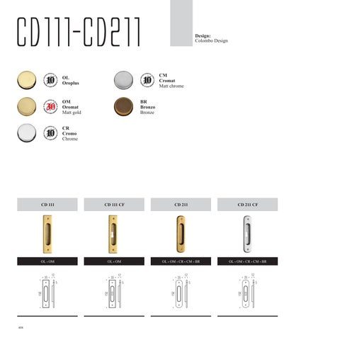 Colombo Design S.p.A. Handles 家具目录 2021: Flush handles | Maniglie ad incasso 第 8 页