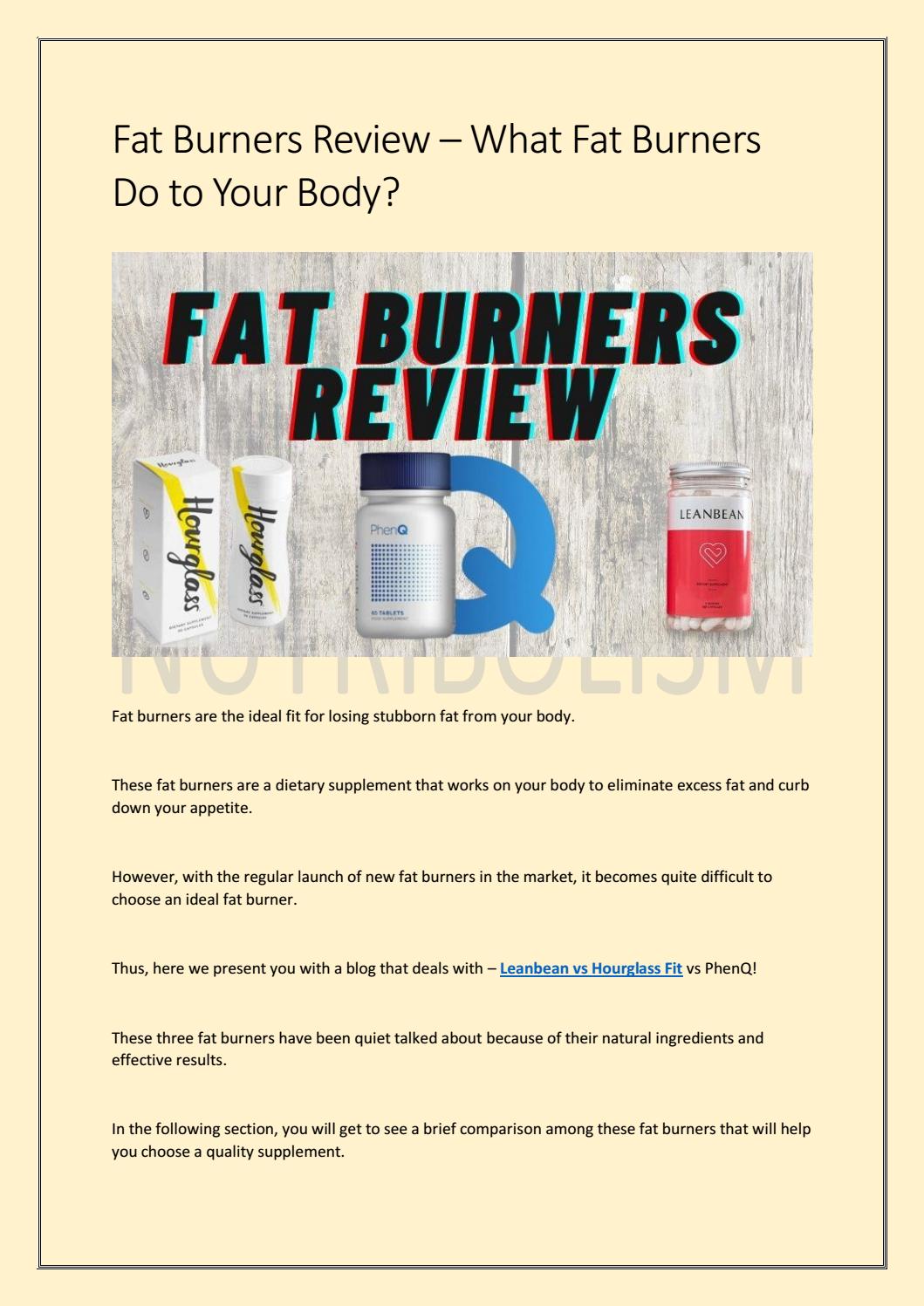 Fat Burners Review Leading Fat Burners Compared! by Nutri Bolism Issuu