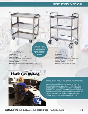 Health Care Logistics Scientific Medical 家具目录 from , Inc. 2020 第 11 页
