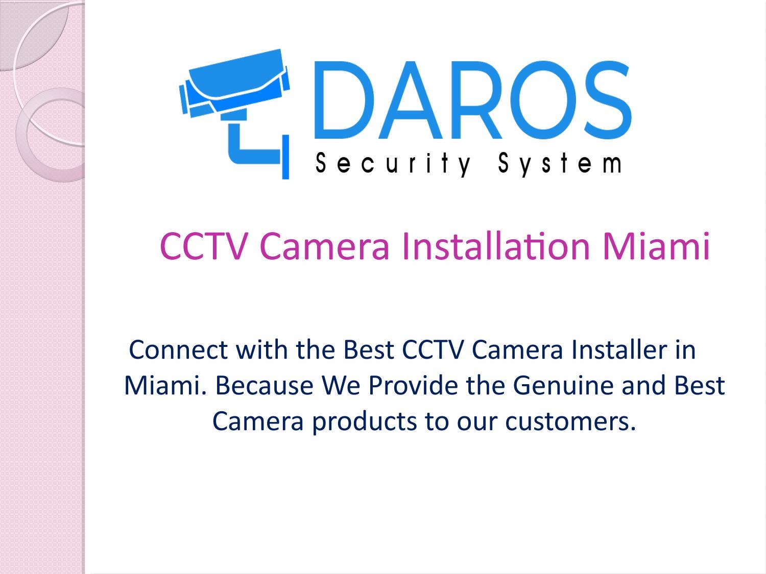CCTV Camera Installation Miami by Security Camera Installation - Issuu