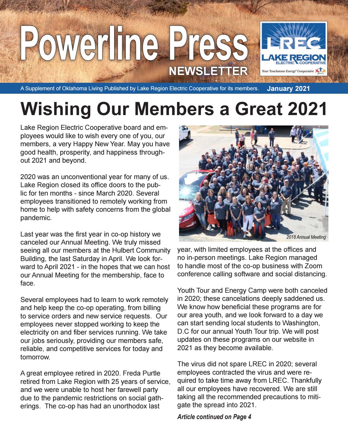 2021 January LREC Powerline Press by Inside Information - Issuu