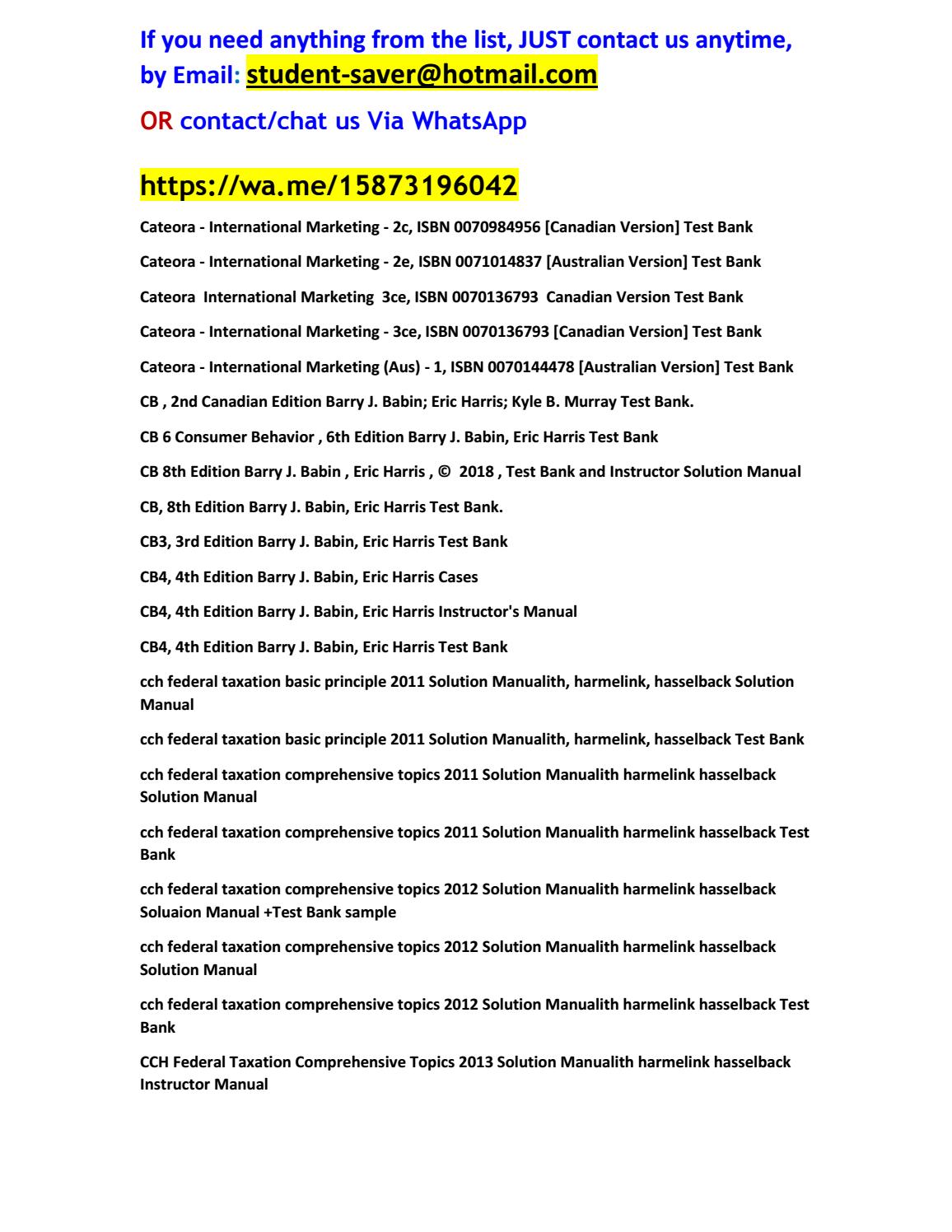 Test Bank and solutions manual 2021-2022 by StudenT SaveR TeaM - Issuu