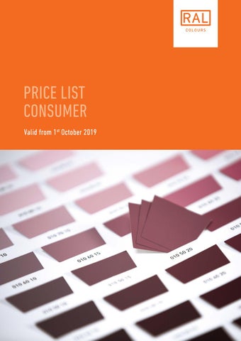 Ral Price List Consumer By Ral E V Issuu