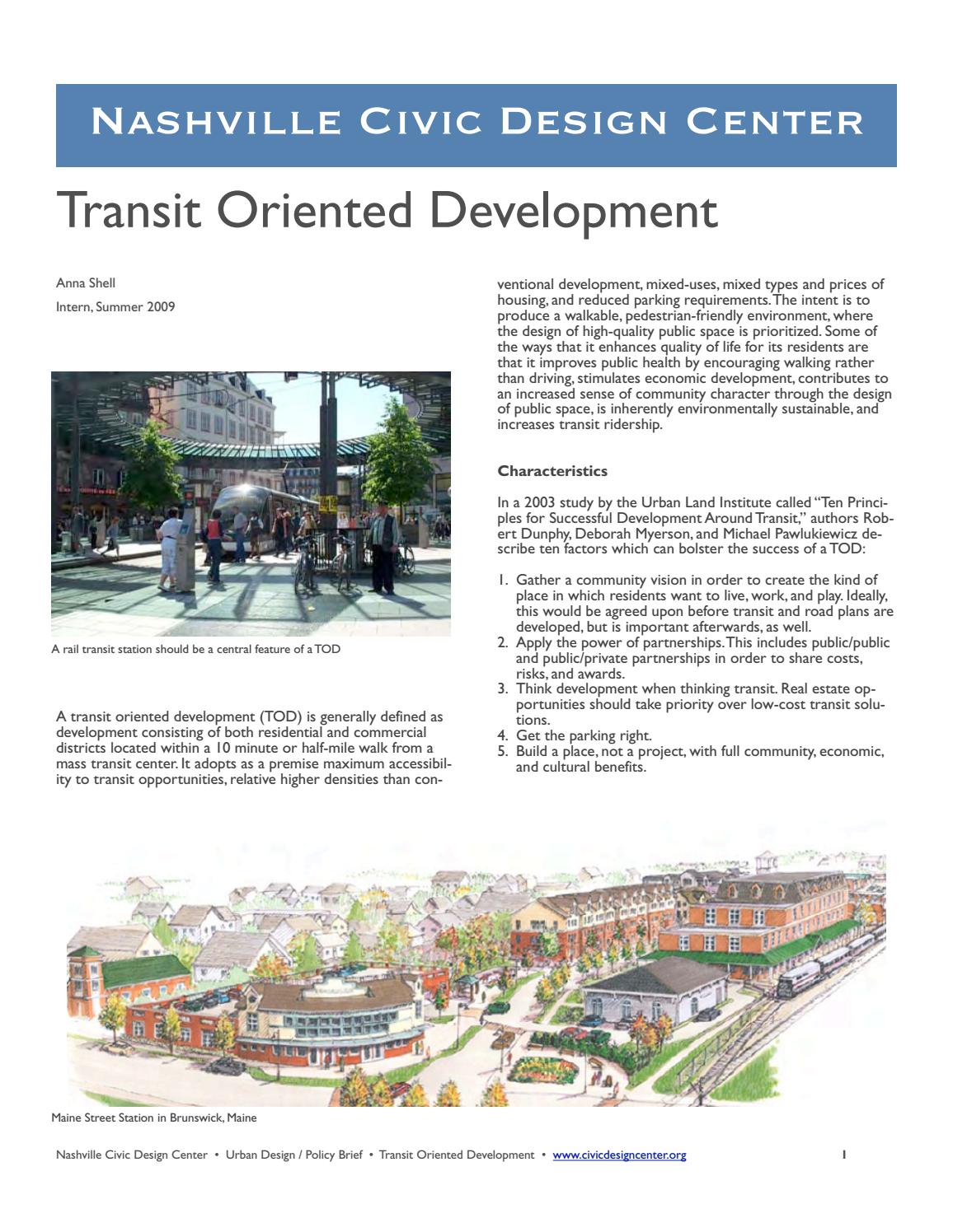 Transit Oriented Development by Civic Design Center - Issuu