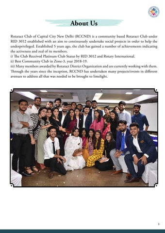 Quarterly Club bulletin of Rotaract Club of Capital City New Delhi, 册 - 1 第 2 页