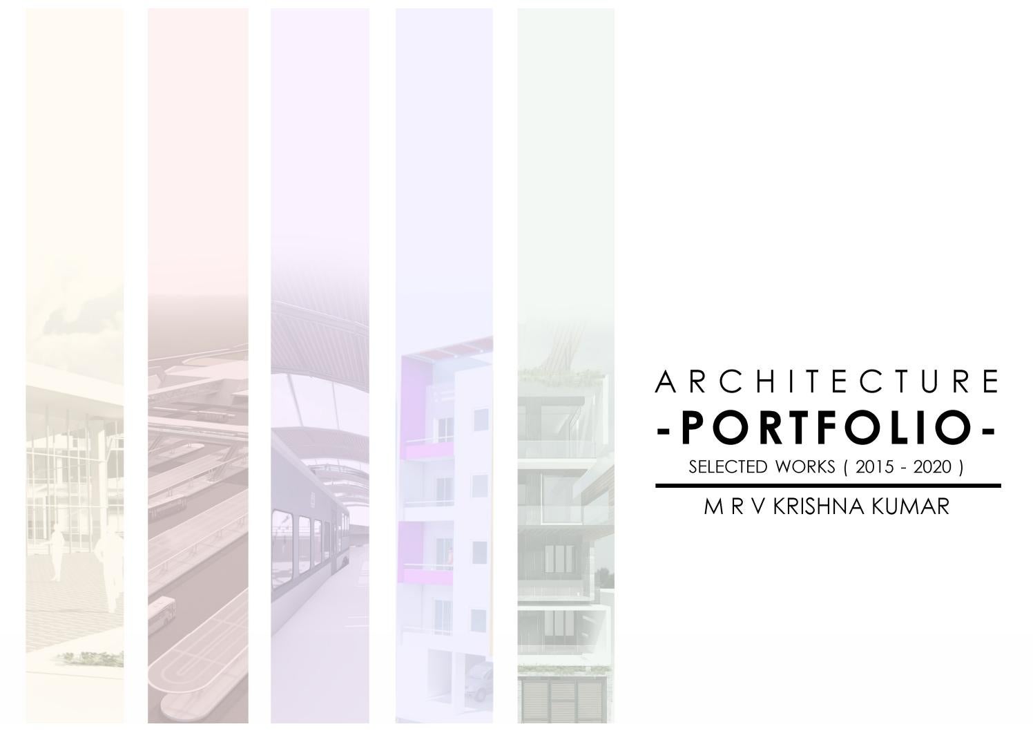 ARCHITECTURE PORTFOLIO 2020 by kRiShNa KuMaR M R V - Issuu