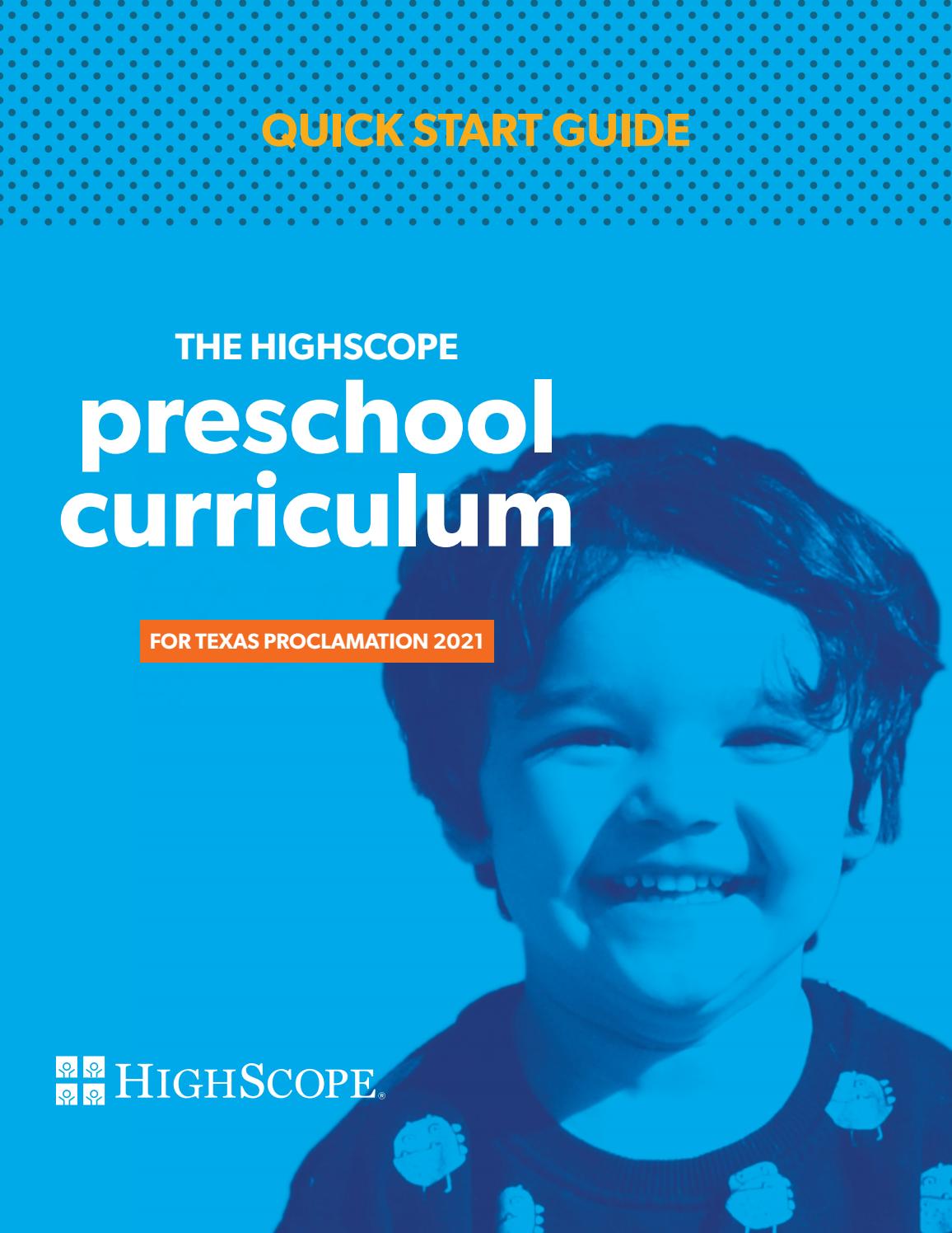 Quick Start HighScope Curriculum for Texas by HighScope Issuu