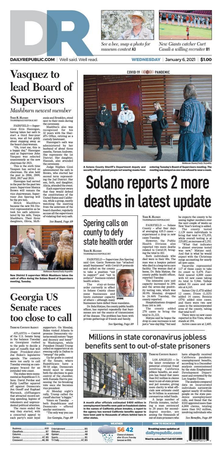 Daily Republic: Wednesday, January 6, 2021 by mcnaughtonmedia - Issuu