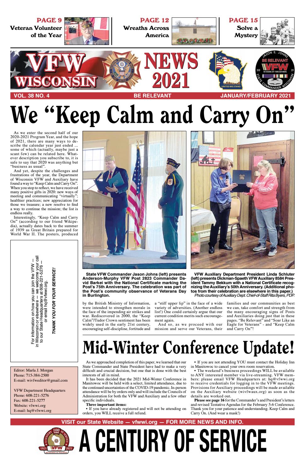 WI VFW News 2021 Vol. 38 No. 4 by berlinjournalnewspapers Issuu