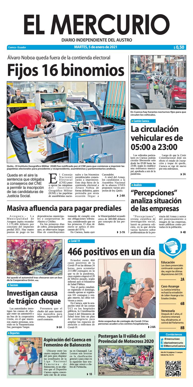 El Mercurio -05-01-2021 by Diario El Mercurio Cuenca - Issuu