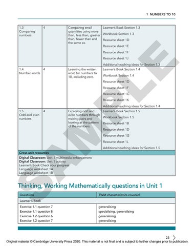 Primary Mathematics Teacher's Resource 1 Sample by Cambridge ...