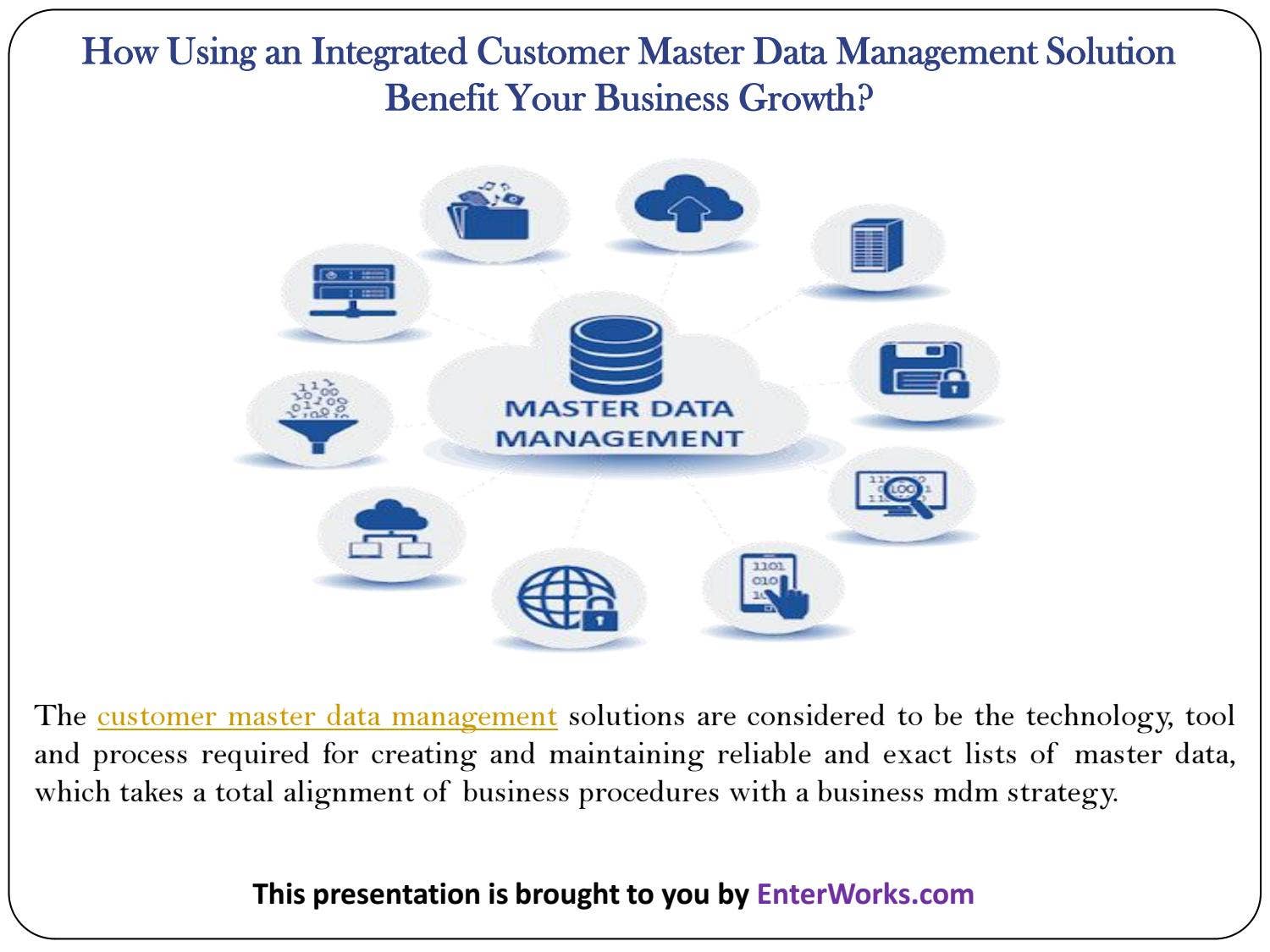 How Using an Integrated Customer Master Data Management Solution ...
