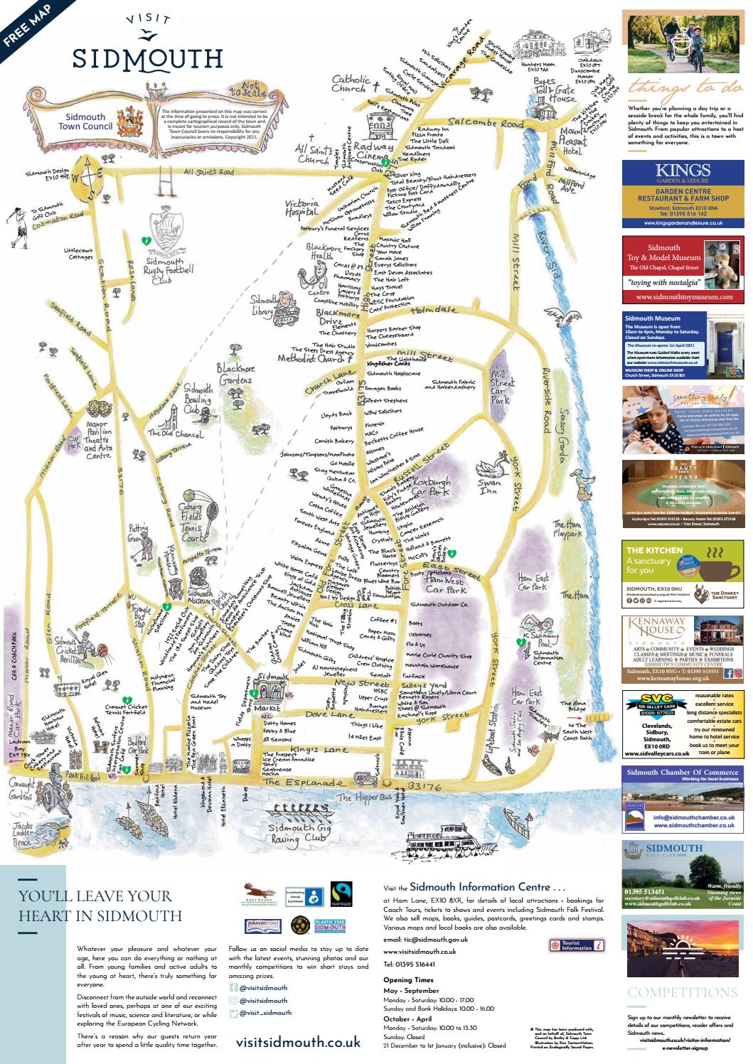 Visit Sidmouth Town Map 2021 By Tina Veater Issuu