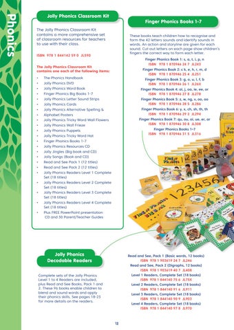 Jolly Learning Ltd The 书柜 , Bahrain, Jolly Phonics 目录 2021 第 12 页
