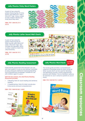 Jolly Learning Ltd The 书柜 , Bahrain, Jolly Phonics 目录 2021 第 17 页
