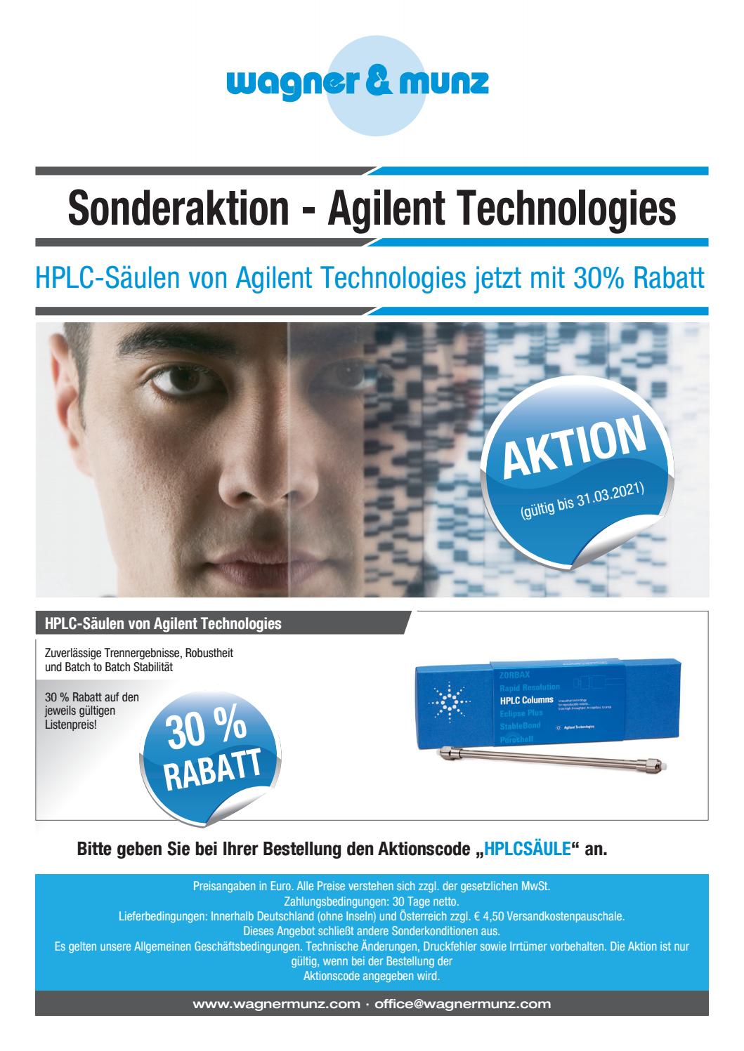 Wagner & Munz Agilent HPLC Aktion 2021 by ebrochure Issuu