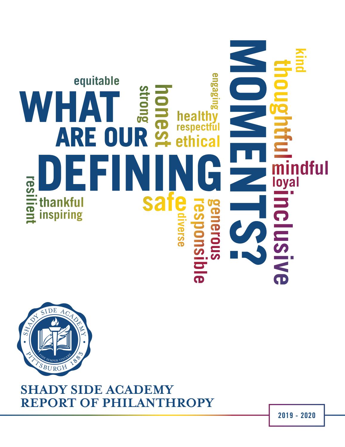 Shady Side Academy Report Of Philanthropy By Shadysideacademy Issuu