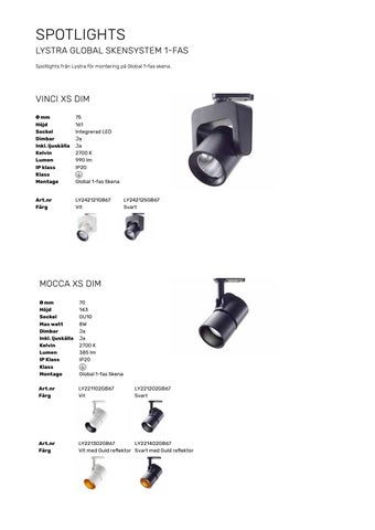 Belid Lighting Group 灯饰目录 · Spotlights × skensystem 2019 第 6 页
