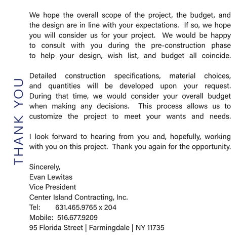 Center Island Contracting- Proposal 第 22 页