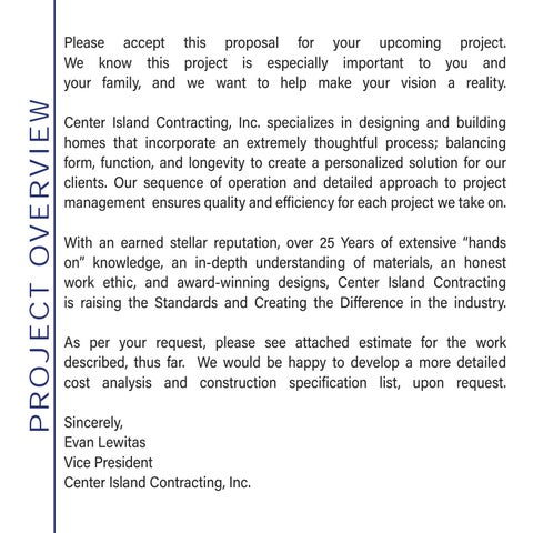 Center Island Contracting- Proposal 第 2 页