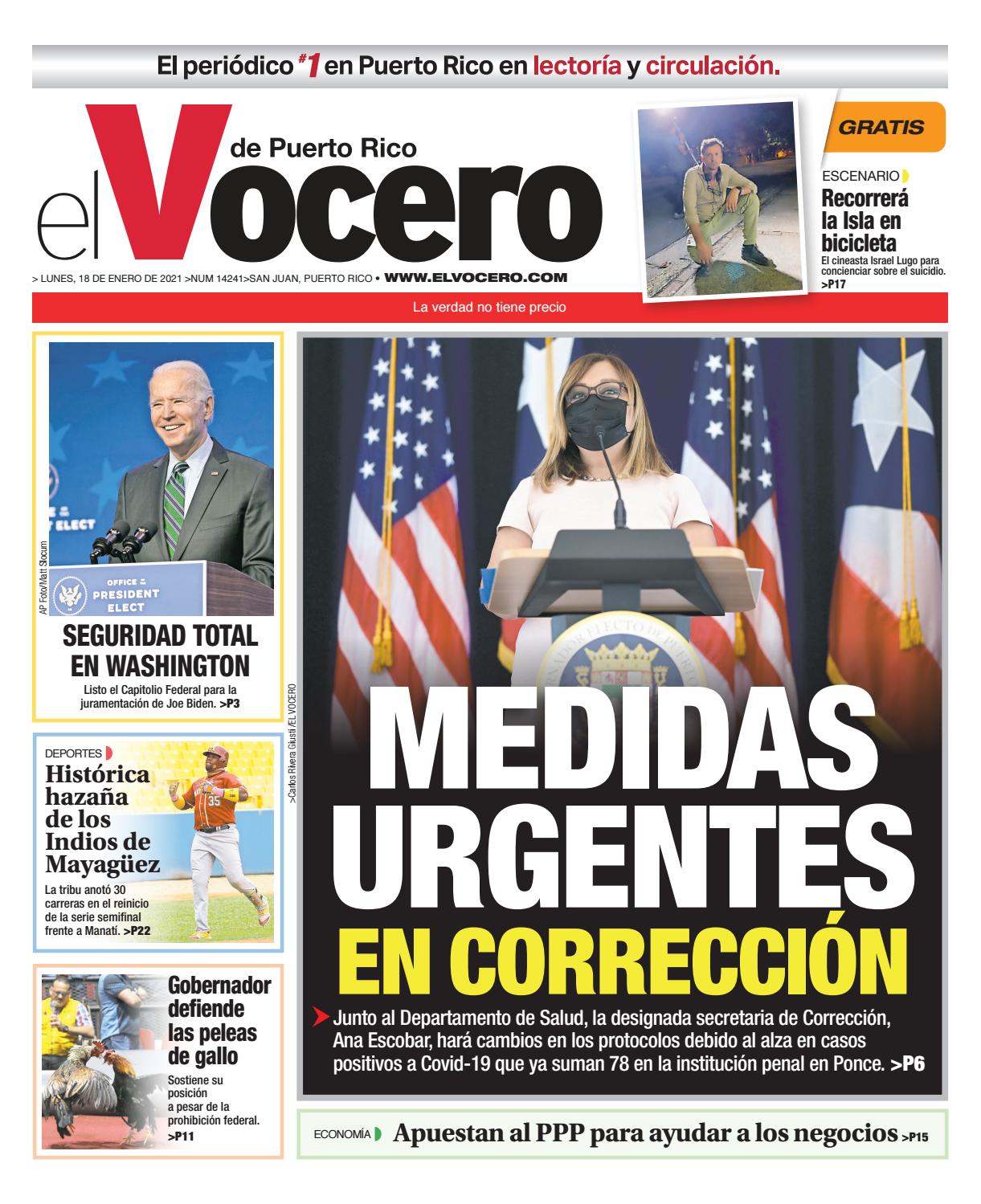 Edicion Del 18 De Enero De 2021 El Vocero De Puerto Rico Issuu