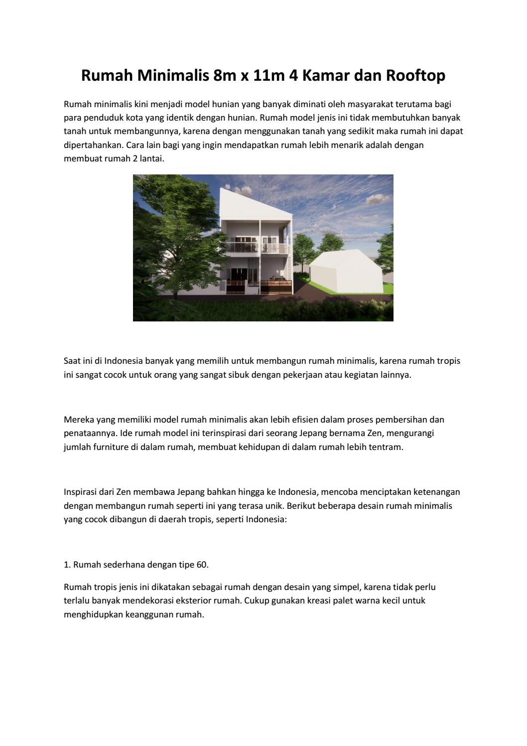 Rumah Minimalis 11m X 8m 4 Kamar Rooftop Jabodetabek By Jasa Arsiteku Issuu Rumah Minimalis 11m X 8m 4 Kamar Rooftop Jabodetabek By Jasa Arsiteku Issuu