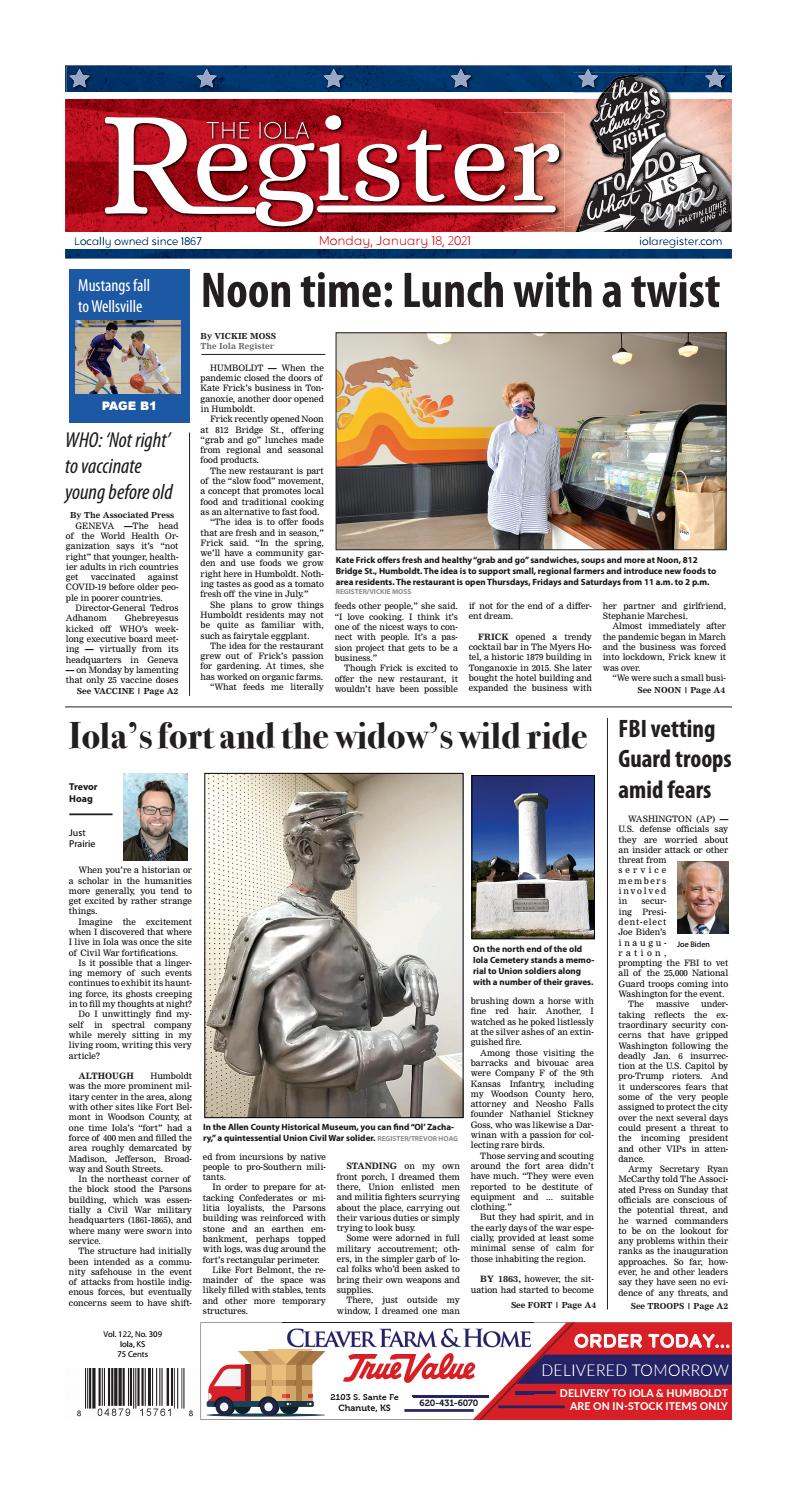 The Iola Register, January 18, 2021 by Iola Register Issuu