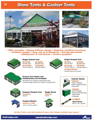 XLSHELTER - OUTFRONT PORTABLE SOLUTIONS OutFront Portable Solutions 家具目录 2021-22 第 18 页