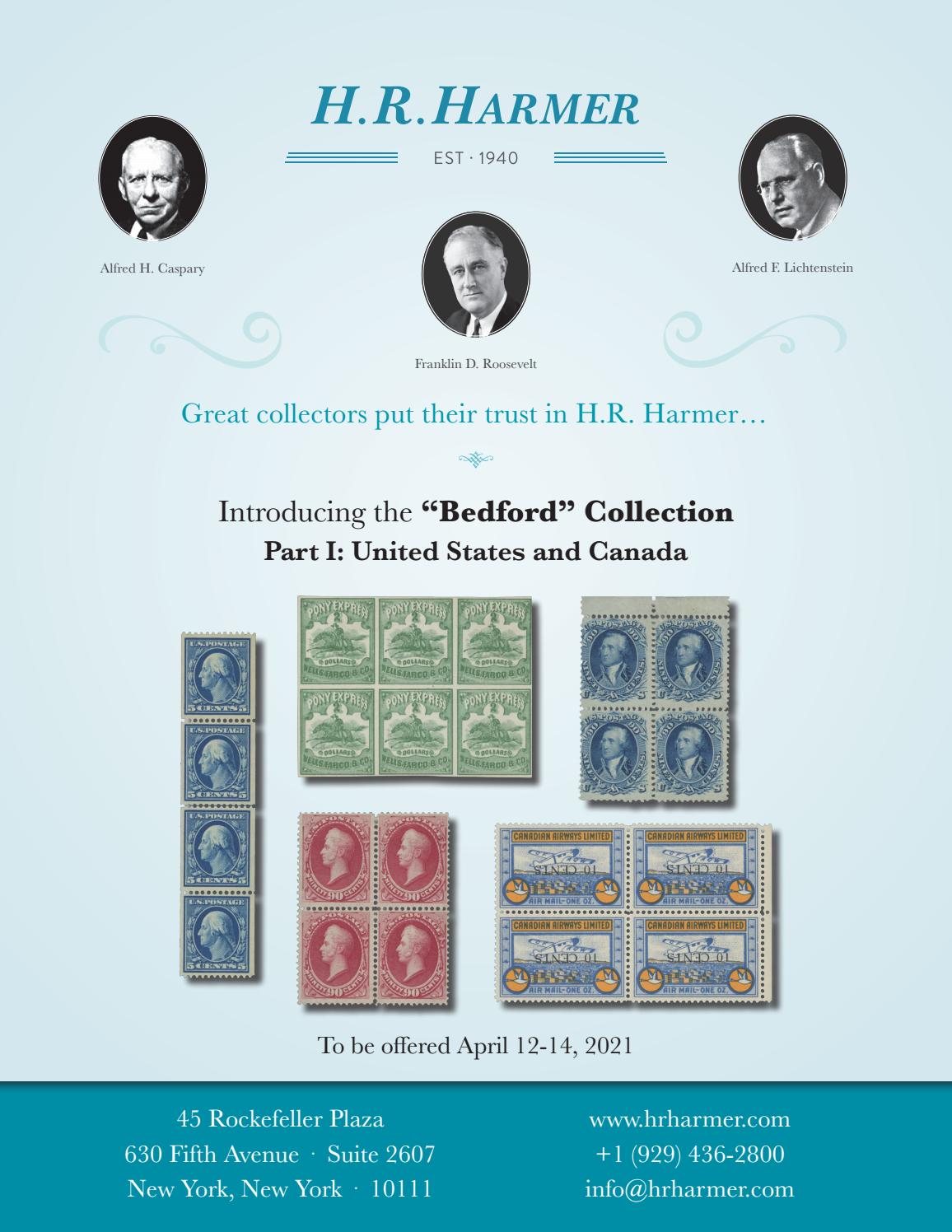 "Bedford" Collection Part I United States and Canada (Brochure) by H.R