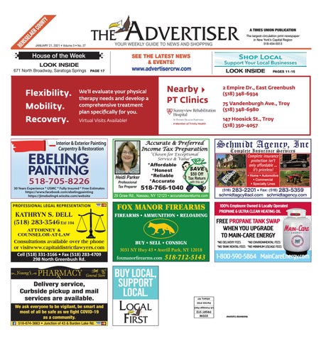 The Advertiser 012121 by Capital Region Weekly Newspapers - Issuu