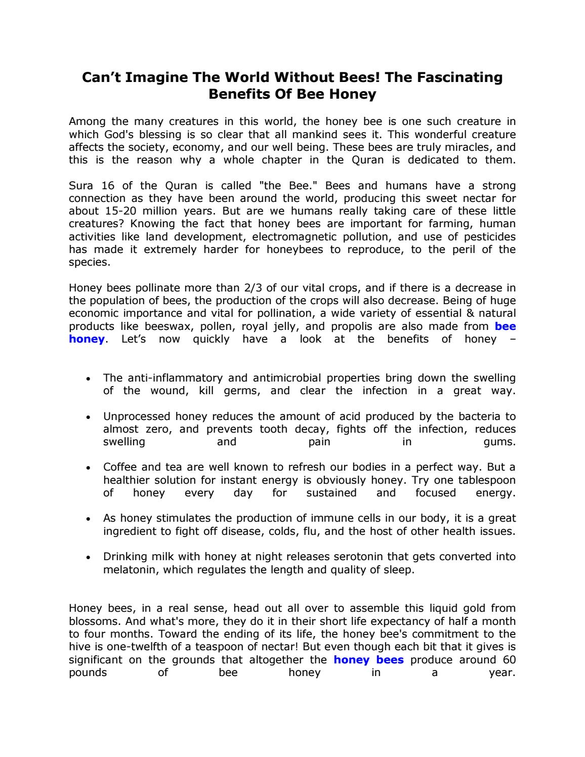 Can T Imagine The World Without Bees The Fascinating Benefits Of Bee Honey By Geohoney Issuu Can T Imagine The World Without Bees The Fascinating Benefits Of Bee Honey By Geohoney Issuu