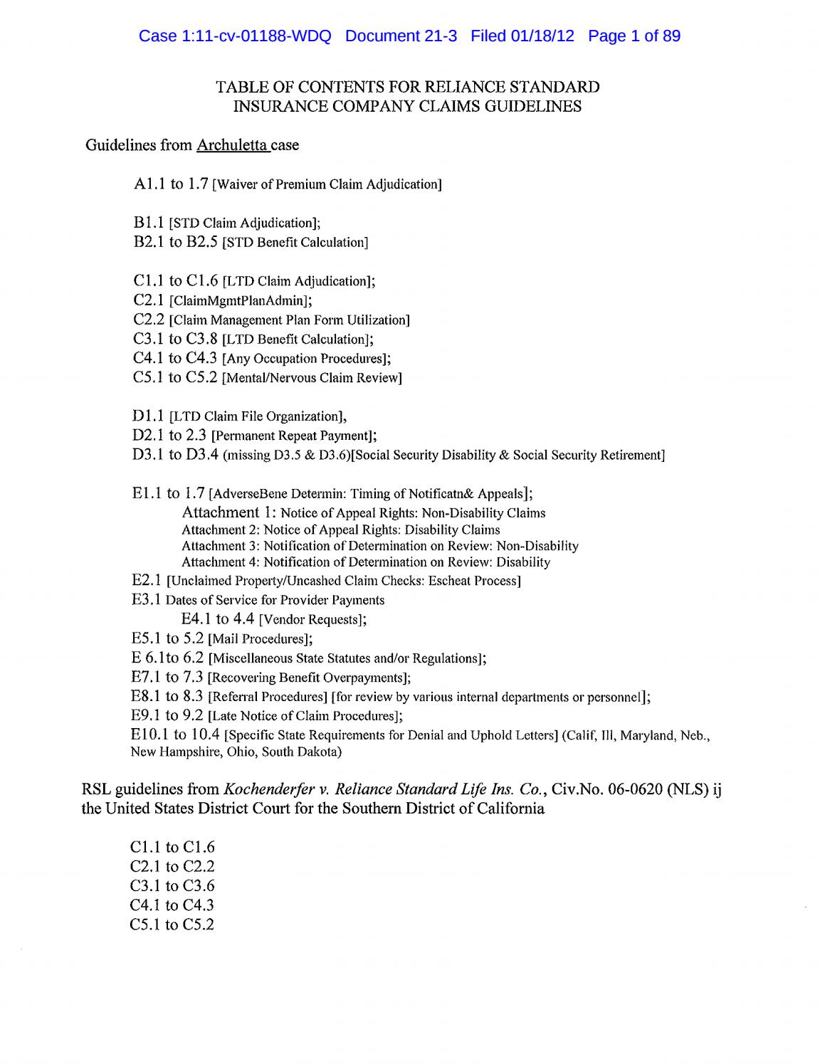 Reliance Standard Guidelines for STD & LTD Claims by siegellawgroup Issuu
