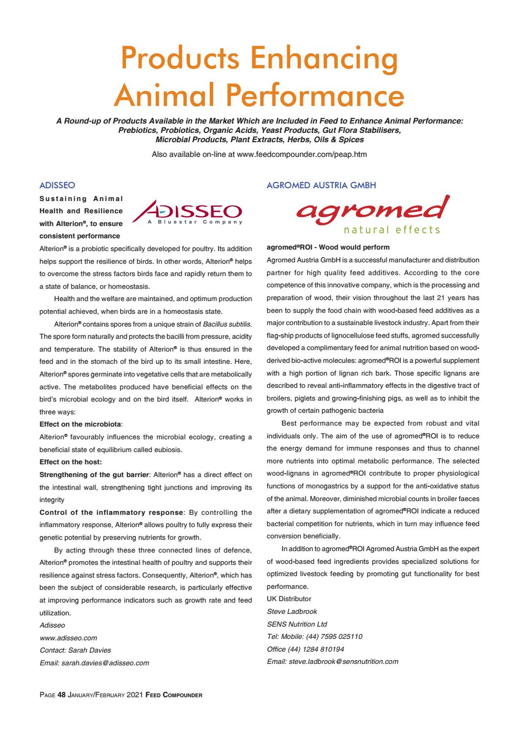 Products Enhancing Animal Performance By Feed Compounder Issuu