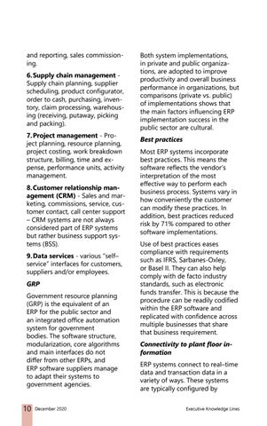 EXECUTIVE KNOWLEDGE LINES December 2020 第 10 页