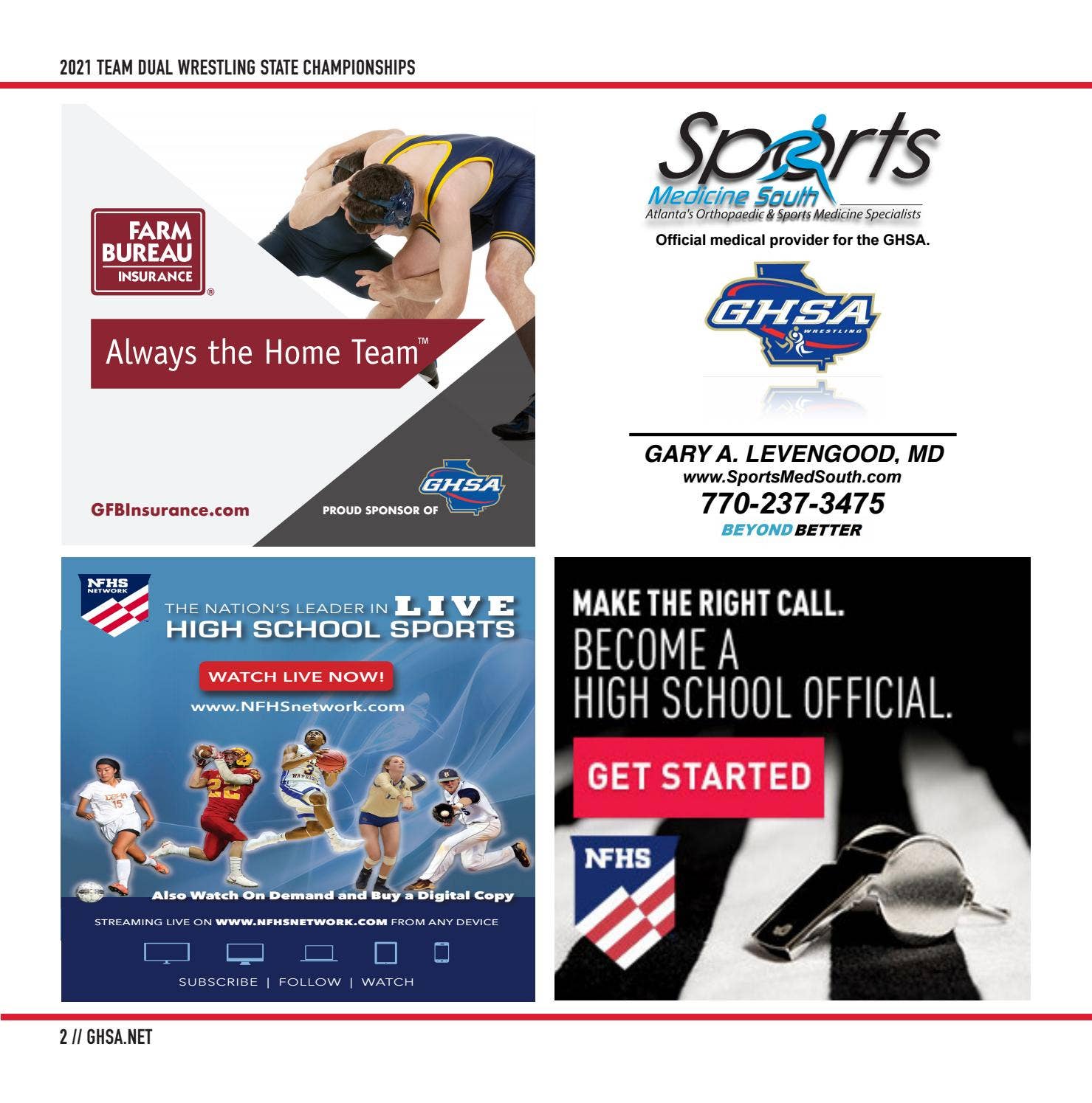 2021 GHSA Team Dual Wrestling State Championships Fan Guide by Georgia ...
