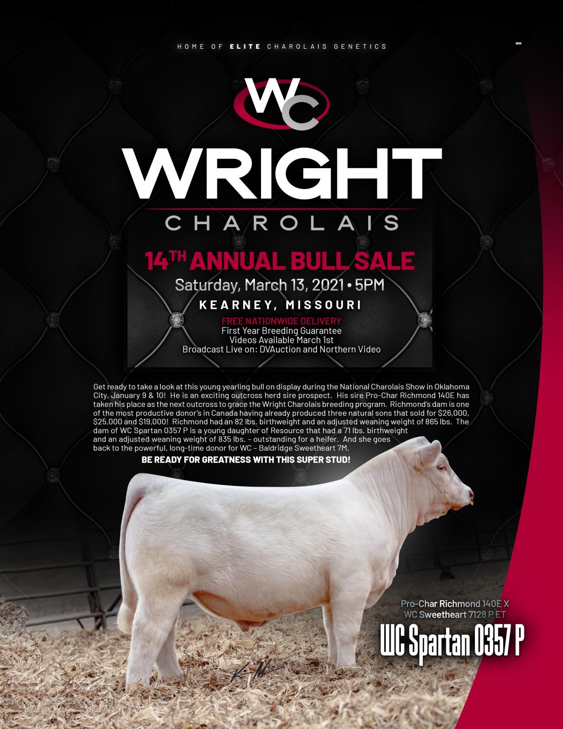 2021 Wright Charolais Bull Sale Brochure by choosetmd Issuu