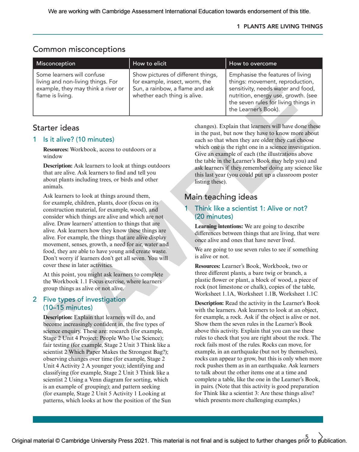 Primary Science Teacher’s Resource 3 Sample by Cambridge International ...