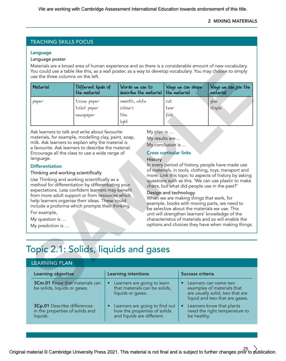 Primary Science Teacher’s Resource 3 Sample by Cambridge International ...