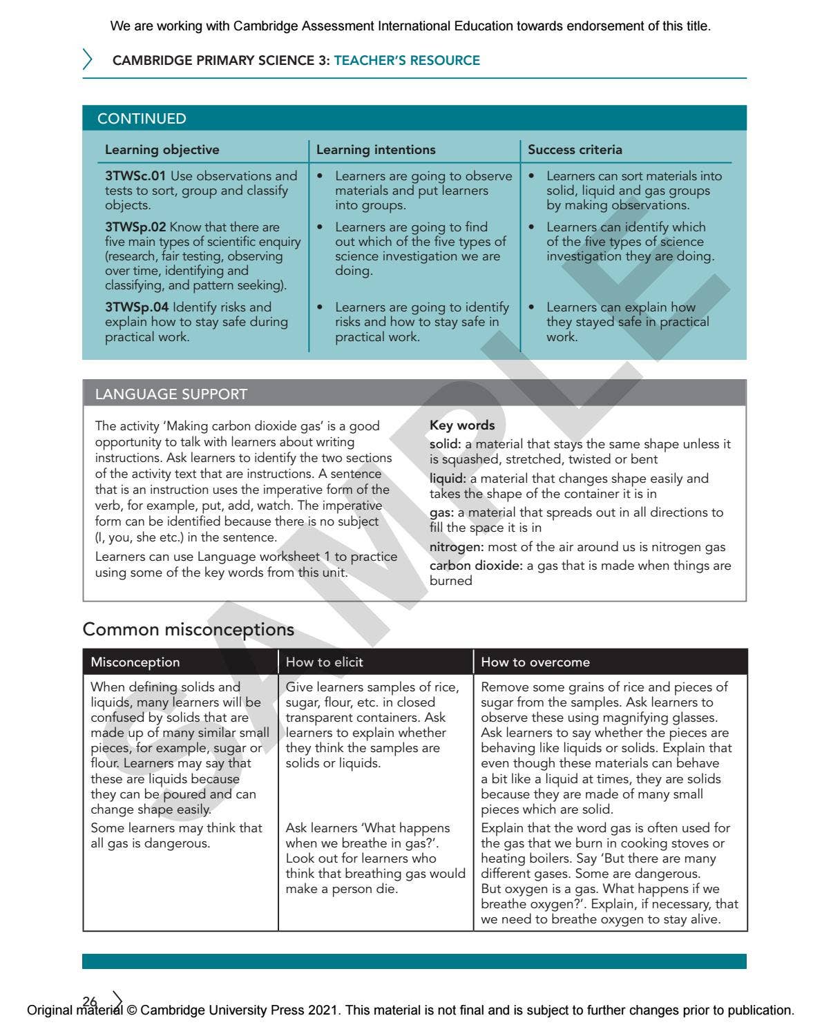 Primary Science Teacher’s Resource 3 Sample by Cambridge International ...