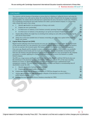 International AS & A Level MULTI-COMPONENT Sample by Cambridge ...