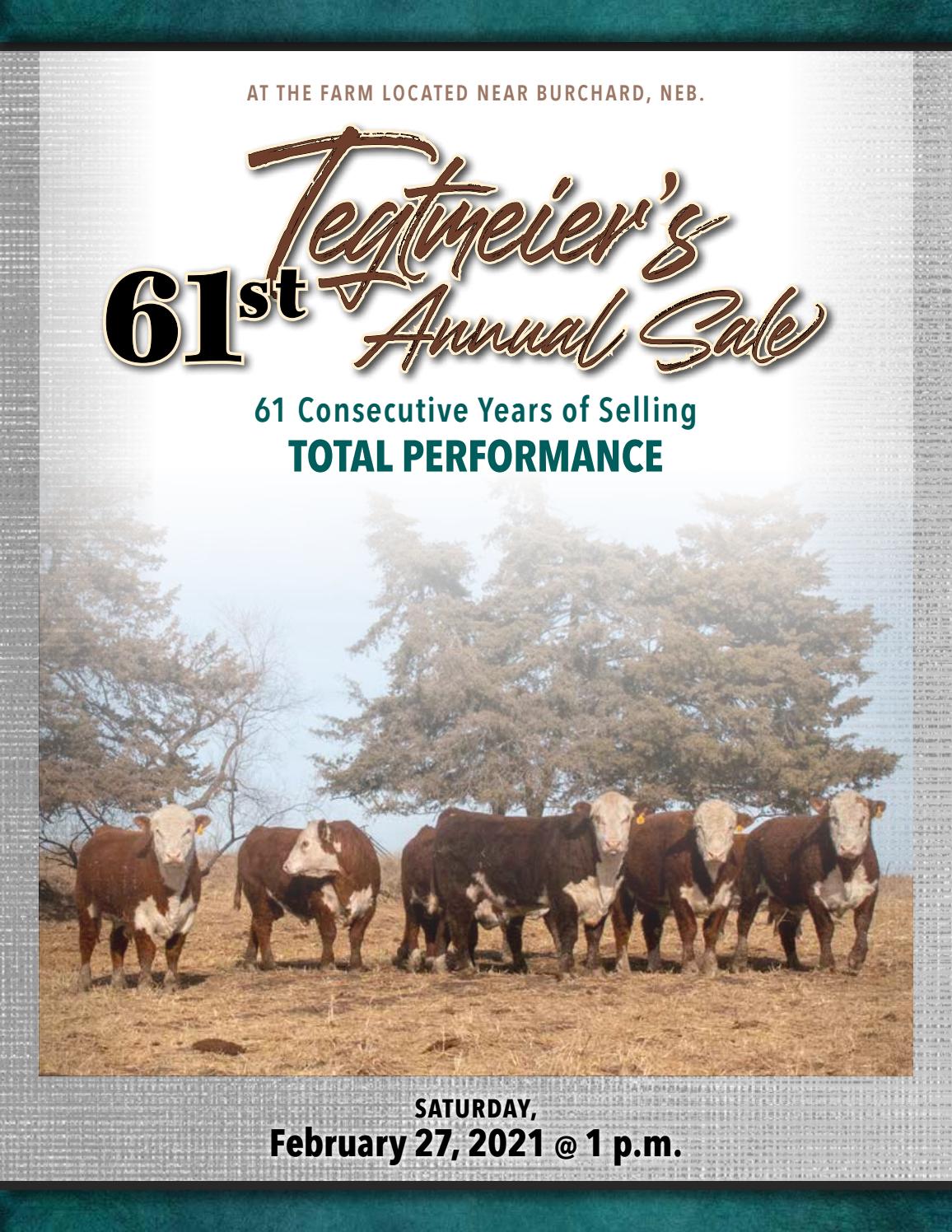Tegtmeier Herefords Annual Production Sale by American Hereford