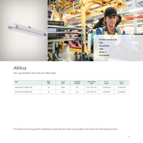 Aura Light 灯饰目录 · Belysning for industri fra 第 7 页