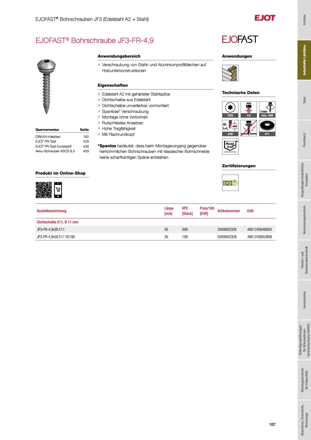 General Fasteners Catalog DE 2021 by ejotsverige Issuu