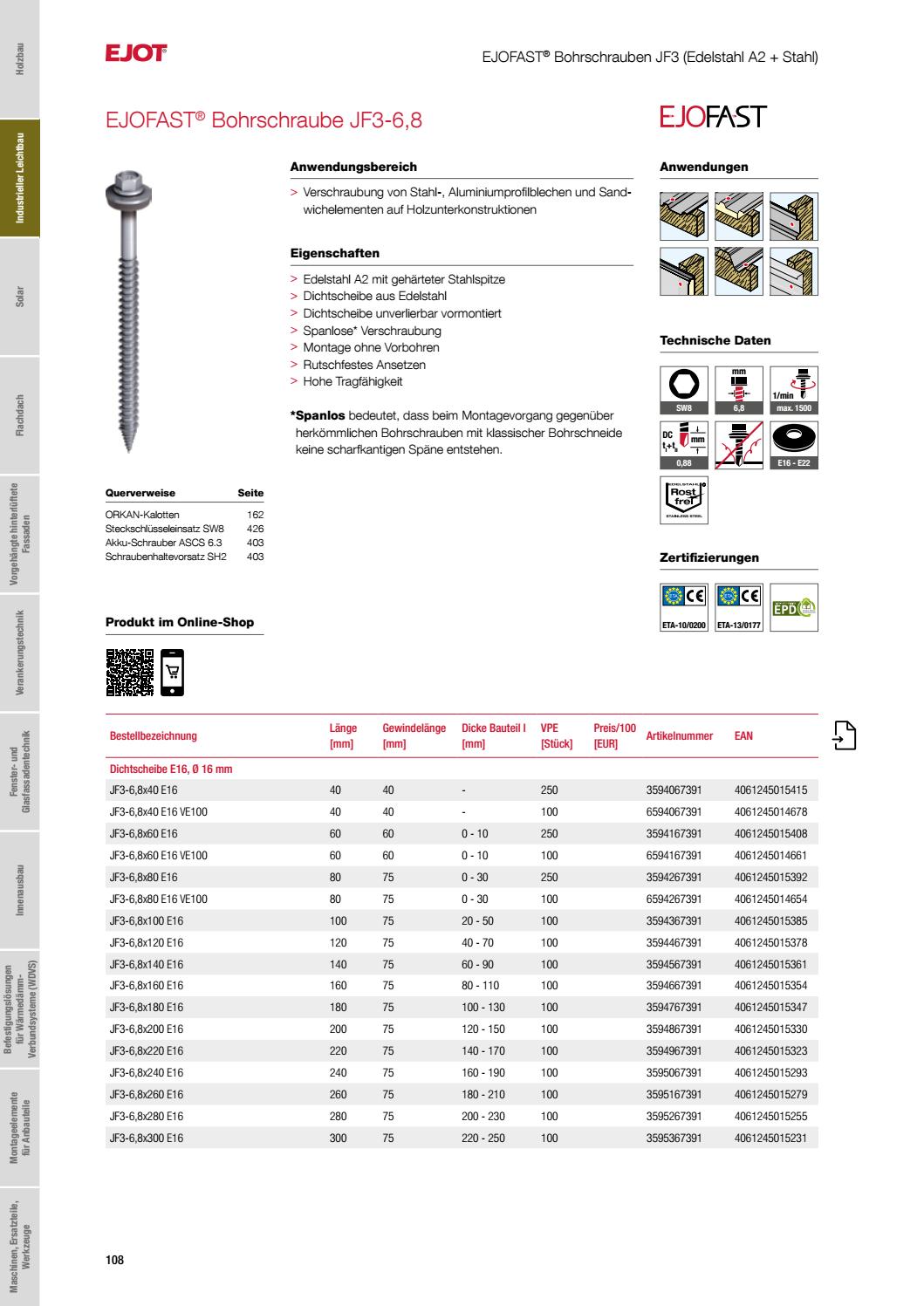 General Fasteners Catalog DE 2021 by ejotsverige Issuu