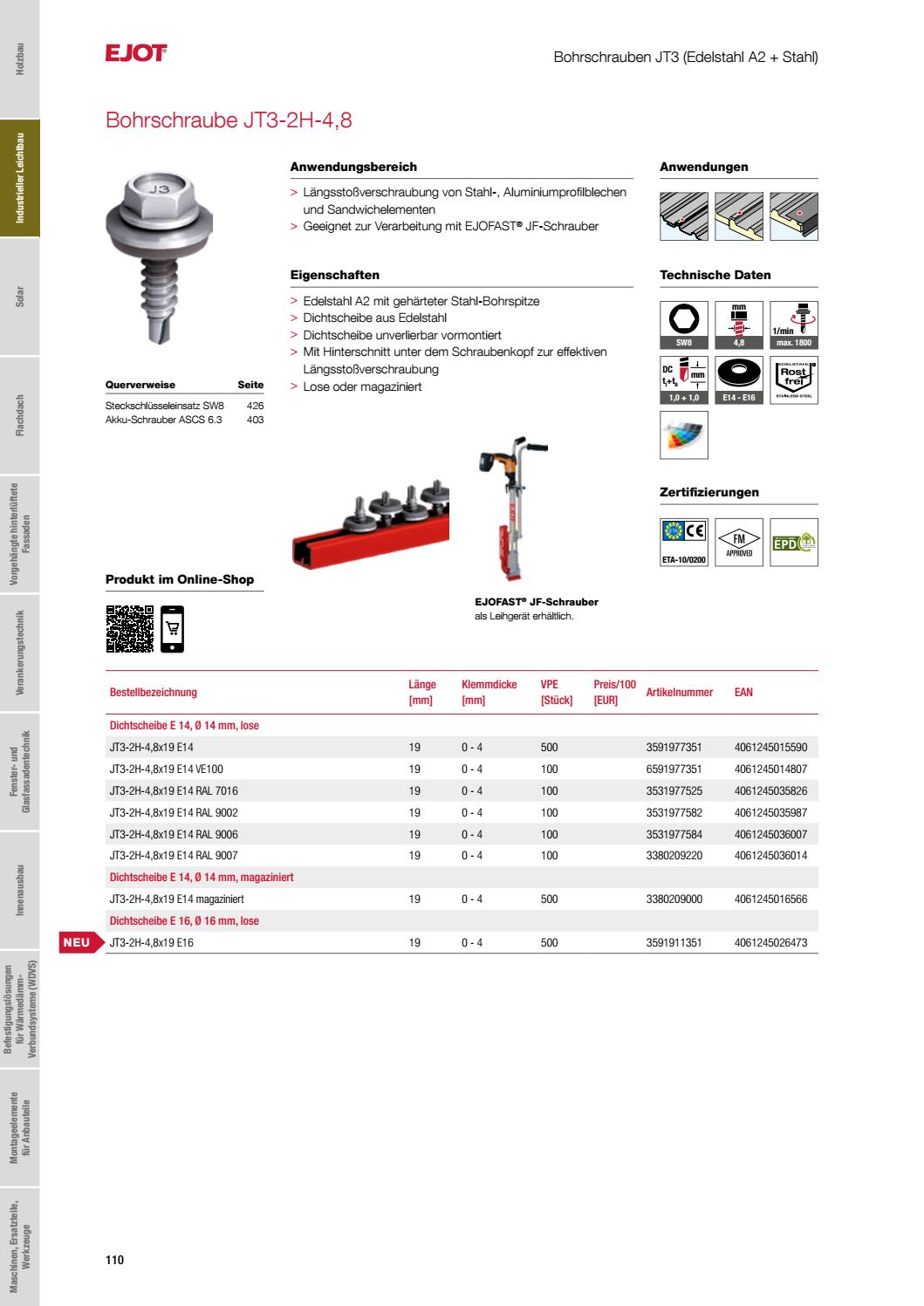 General Fasteners Catalog DE 2021 by ejotsverige Issuu