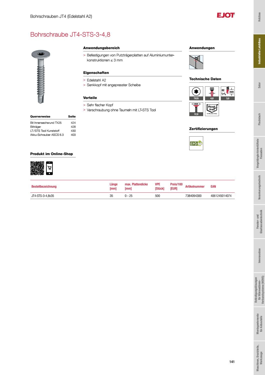 General Fasteners Catalog DE 2021 by ejotsverige Issuu