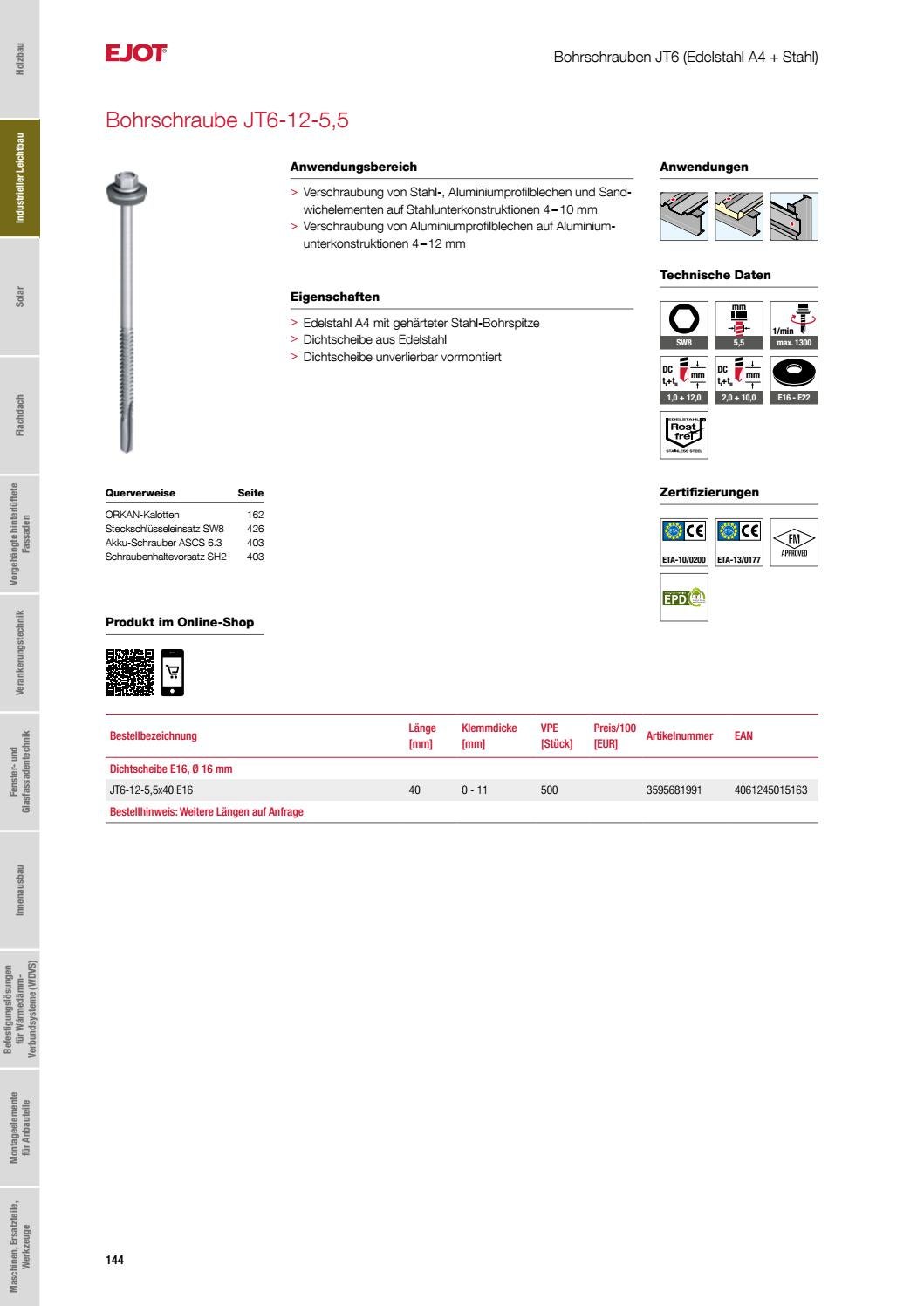 General Fasteners Catalog DE 2021 by ejotsverige Issuu