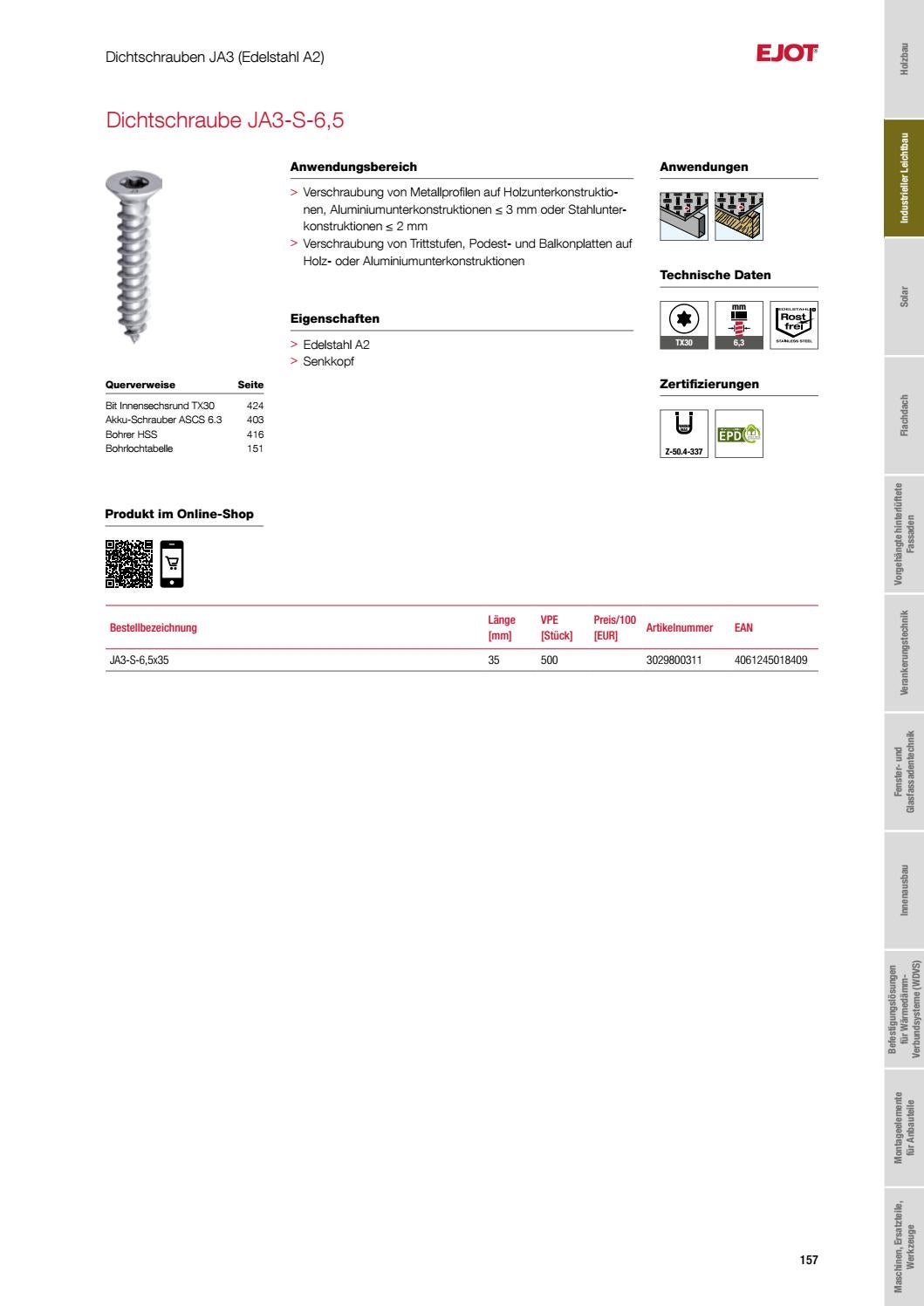 General Fasteners Catalog DE 2021 by ejotsverige Issuu