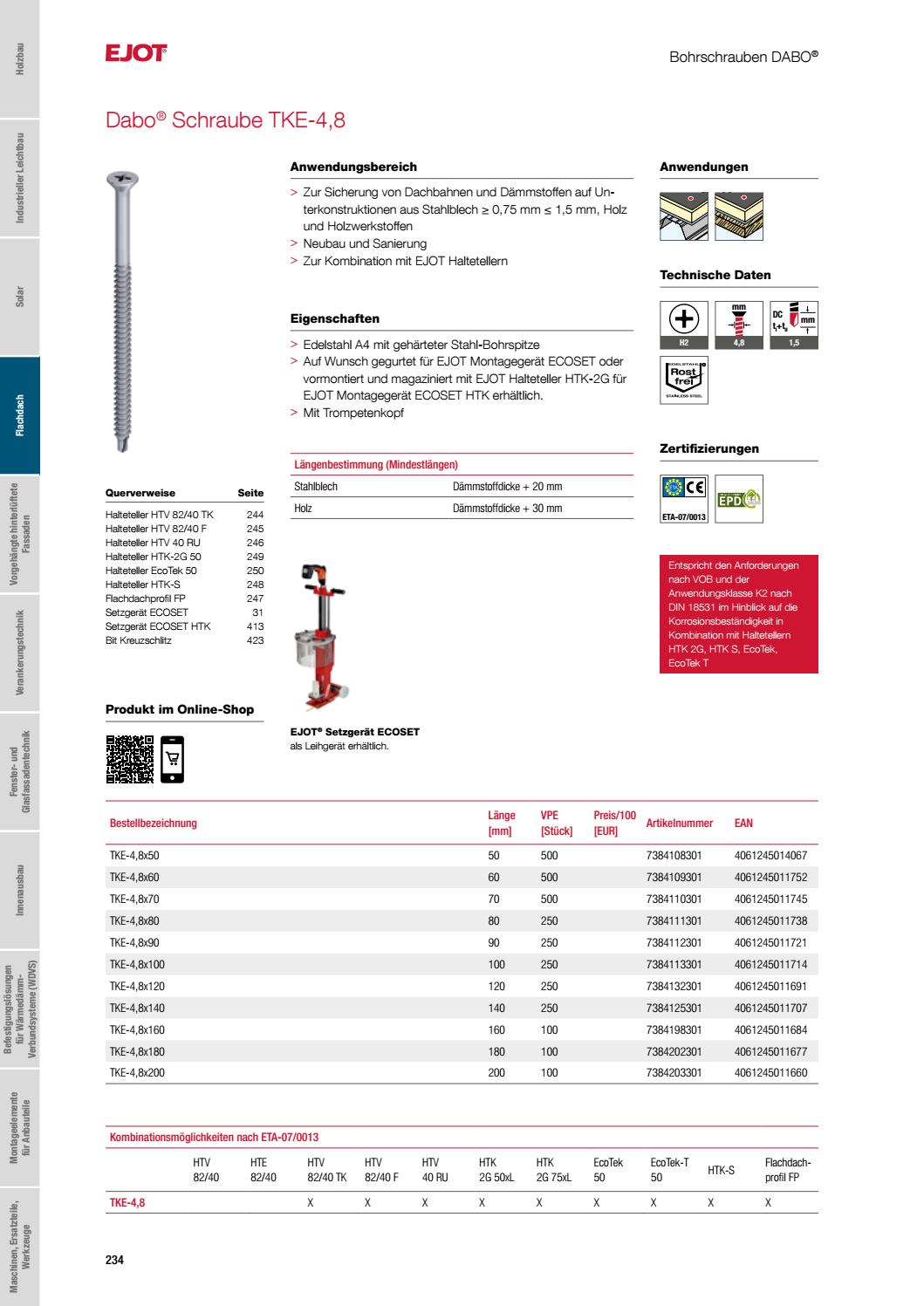 General Fasteners Catalog DE 2021 by ejotsverige Issuu